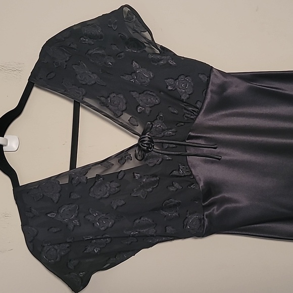 VTG Etienne Floral Lace Midi Slip Dress Sz S Whimsigoth Y2K Nigthgown - Picture 2 of 7